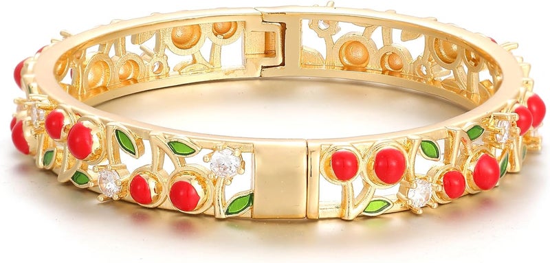 Ethlyn Gifts for girls Gold Plated Colorful Openable Kids Baby Girls Bangles Bracelets Birthday Christmas Gifts for 2years 4 years 5 years old girls - Image 1